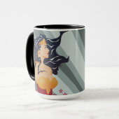 Mug Wonder Woman Profil rétrospectif Sunburst (Devant gauche)