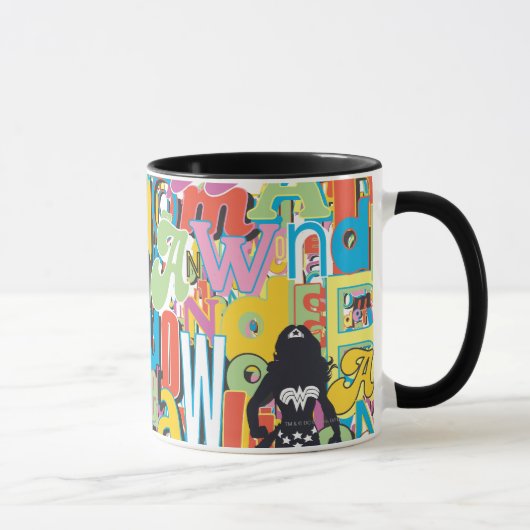 Mug Wonder Woman Texte Collage (Droite)