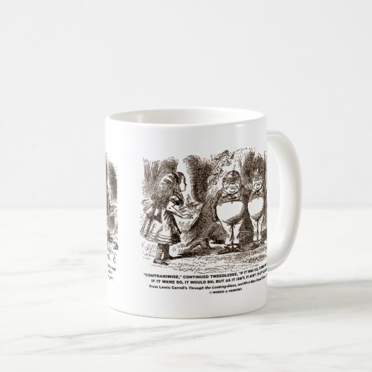 Mug Wonderland Alice Tweedledum Tweedledee Logic Qte (Devant droit)