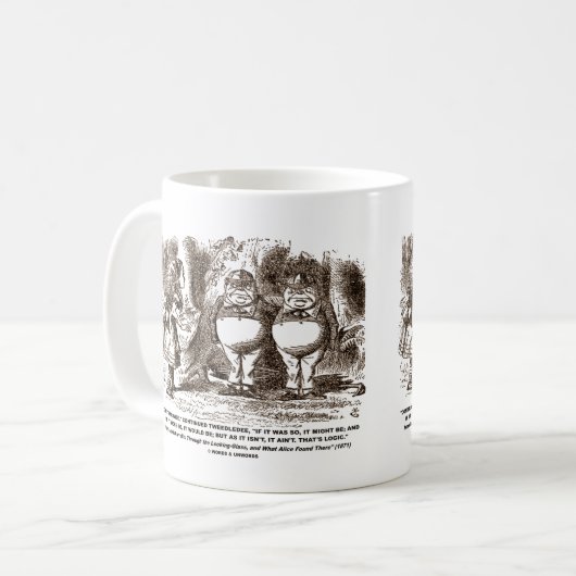Mug Wonderland Alice Tweedledum Tweedledee Logic Qte (Devant gauche)