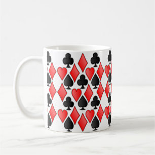 Mug Wonderland Diamond Spade Heart and Club Print
