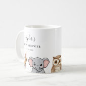Mug Woodland Forest Animals Baby Shower (Devant gauche)