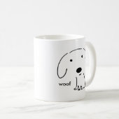 Mug Woof Puppy Chien | Cute personnalisée (Devant droit)