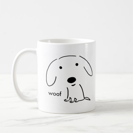 Mug Woof Puppy Chien | Cute personnalisée (Gauche)