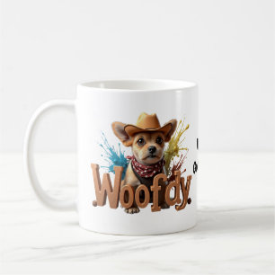 Mug Woofdy Funny Western Cowboy Chien au Texas