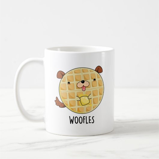 Mug Woofles Doggy Doggy Waffle Pun (Gauche)