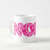Mug Word Art - Noel dans les arbres rose Fuchsia (Devant gauche)
