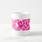 Mug Word Art - Noel dans les arbres rose Fuchsia (Centre)
