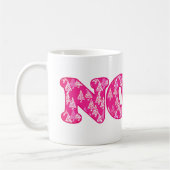 Mug Word Art - Noel dans les arbres rose Fuchsia (Gauche)