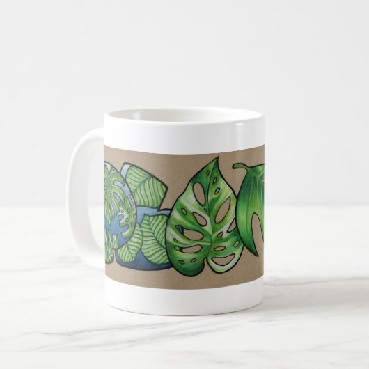Mug Word Art plante (Devant gauche)