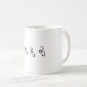 Mug WORD - ASL drôles mains épellation (Devant droit)