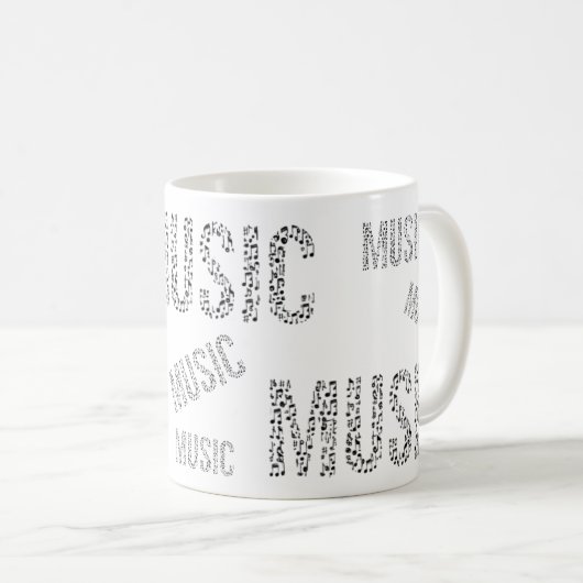 Mug Word de musique (Devant droit)