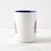 Mug Wordart arc-en-ciel enseignant (Centre)