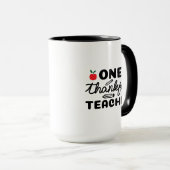 Mug Wordart d'un enseignant reconnaissant (Devant droit)