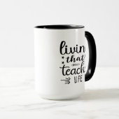 Mug Wordart La Vie De Prof (Devant droit)