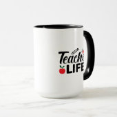 Mug Wordart La Vie d'Enseignant (Devant droit)