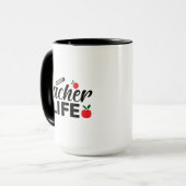 Mug Wordart La Vie d'Enseignant (Devant gauche)