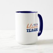 Mug Wordart Prof Enseignant Bienheureux (Devant droit)