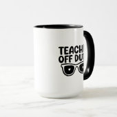 Mug Wordart Prof Hors Service (Devant droit)