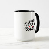 Mug Wordart Professeur Spécial (Devant droit)