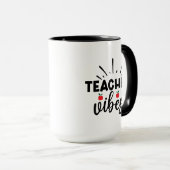 Mug Wordart Teacher Vibes (Devant droit)