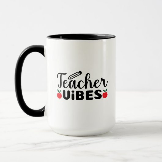 Mug Wordart Teacher Vibes (Gauche)