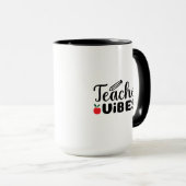 Mug Wordart Teacher Vibes (Devant droit)