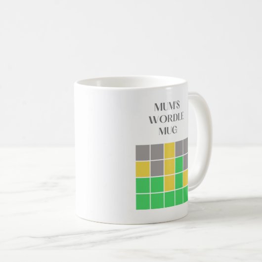 Mug Wordle pour maman (Devant droit)