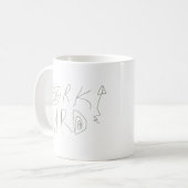 Mug Work Hard Hand Drawing Typography (Devant gauche)