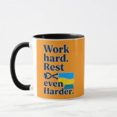 Mug Work Hard Rest Even Harder Beach Lifestyle Design (Gauche)