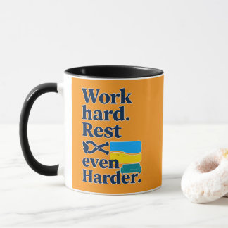 Mug Work Hard Rest Even Harder Beach Lifestyle Design