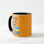 Mug Work Hard Rest Even Harder Beach Lifestyle Design (Devant gauche)