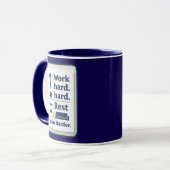 Mug Work Hard Rest Even Harder Minimal Worker Design (Devant gauche)
