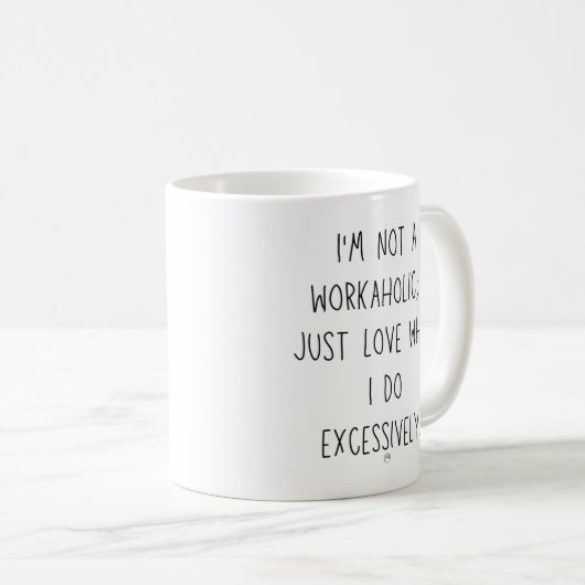 Mug Workaholic (Devant droit)