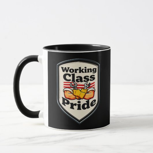 Mug Working Class Pride Badge – Blue Collar Worker (Gauche)