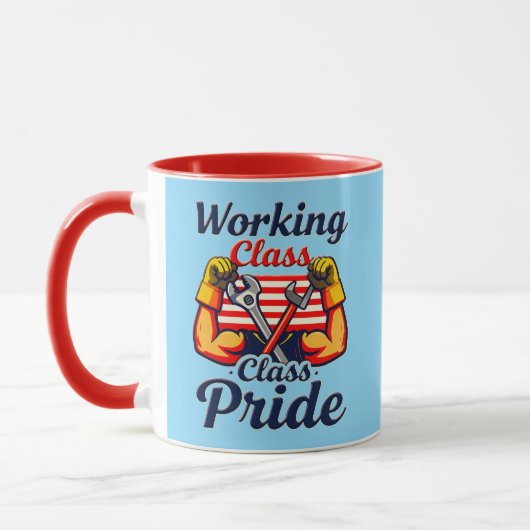 Mug Working Class Pride Strong Arms Design (Gauche)