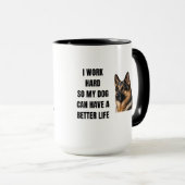 Mug Working Hard for My German Shepherd (Devant droit)