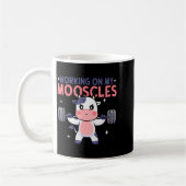 Mug Working On My Mooscles Moo Muscles Workout Design  (Gauche)