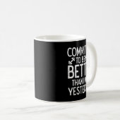 Mug Workout Committed To Being Better Gym Motivation W (Devant droit)