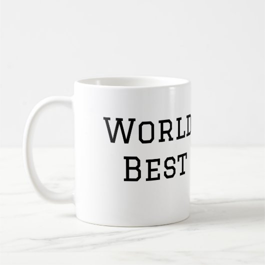 Mug World best dad ever fat ajouter nom texte sport te (Gauche)