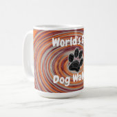 Mug World Best Dog Walker Super Empreinte de patte Pup (Devant gauche)