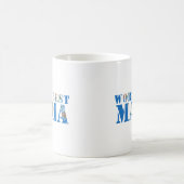 Mug World Best Mama Globe Nature Typographie Bleu (Centre)