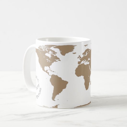 Mug World Map - Planning My Next Adventure - Custom (Devant gauche)
