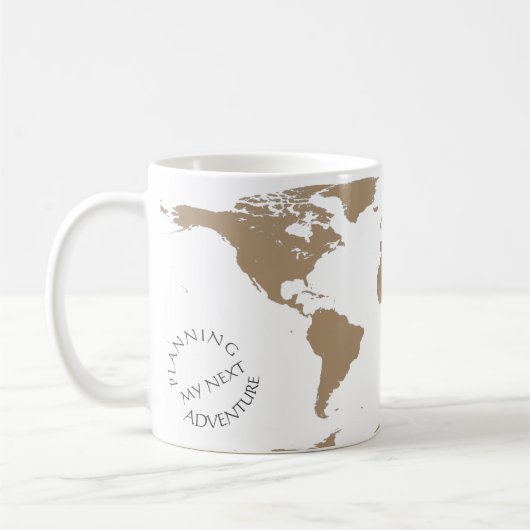 Mug World Map - Planning My Next Adventure - Custom (Gauche)
