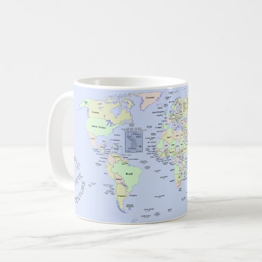 Mug World Map - Planning My Next Adventure - Custom (Devant gauche)