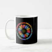 Mug World Peace Suprter Sunflower Floral Outfit Kindne (Gauche)