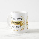 Mug World’s Okayest [Custom Text] Funny Gold Laurel (Devant gauche)