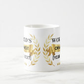 Mug World’s Okayest [Custom Text] Funny Gold Laurel (Centre)