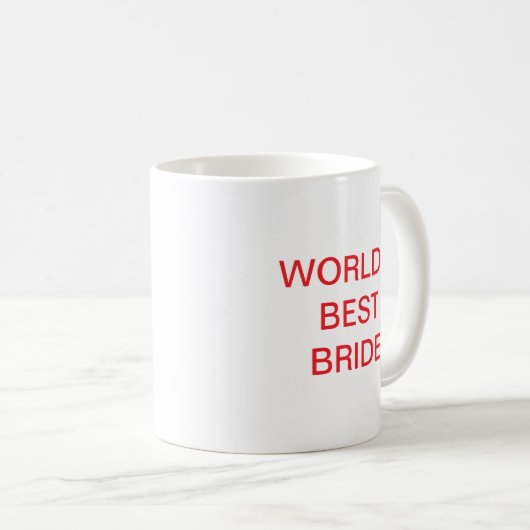 Mug World's best BRIDE (Devant droit)
