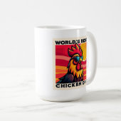 Mug World's Best Chicken Dad Funny Rooster Father  (Devant droit)